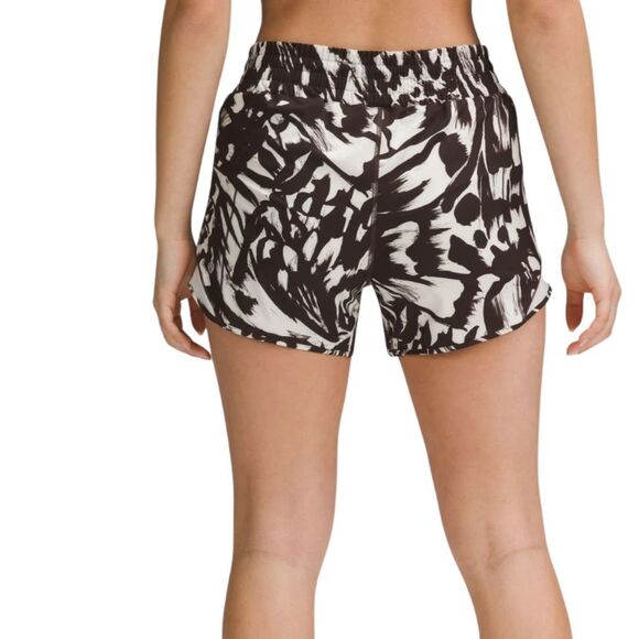 Lululemon Hotty Hot High-Rise Short 4" *Monarch Bloom Bone Espresso/Bone - Picture 3 of 10